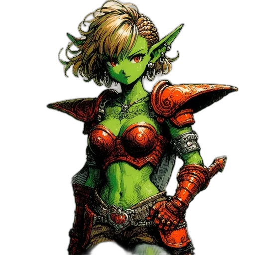 staff, comic book art, concept art, fantasy art, pixel art, green, animated, green-skinned transparent PNG cut-out