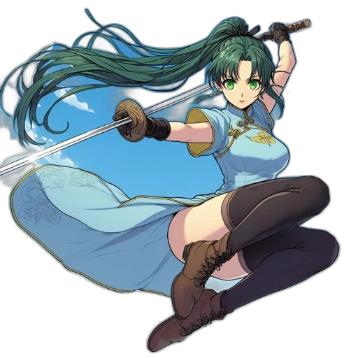 weapon, sword, staff, anime, concept art, fantasy art, pixel art, green transparent PNG cut-out