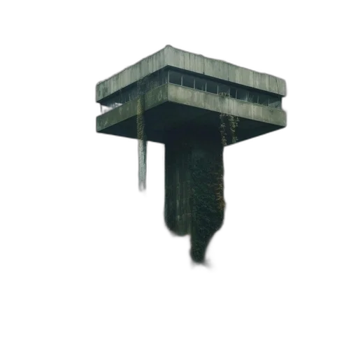 umbrella, building, furniture, hat, 3d render, pixel art, concept art, photorealistic transparent PNG cut-out