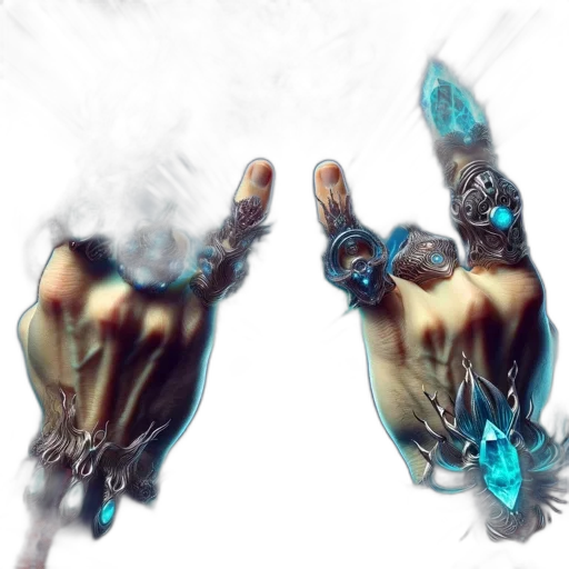 weapon, jewelry, robot, staff, concept art, cyberpunk, 3d render, fantasy art transparent PNG cut-out