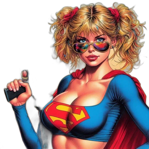 comic book art, concept art, cartoon, photorealistic, woman, blonde, hair, twin transparent PNG cut-out