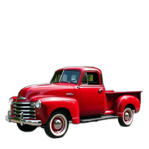 car, photorealistic, 3d render, concept art, shiny, red, pickup, truck transparent PNG cut-out
