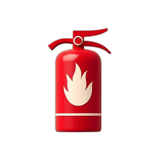staff, bottle, 3d render, fire, extinguisor, sign, icon, symbol transparent PNG cut-out