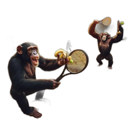 animal, staff, concept art, 3d render, pixel art, several, chimpanzees, frolic transparent PNG cut-out
