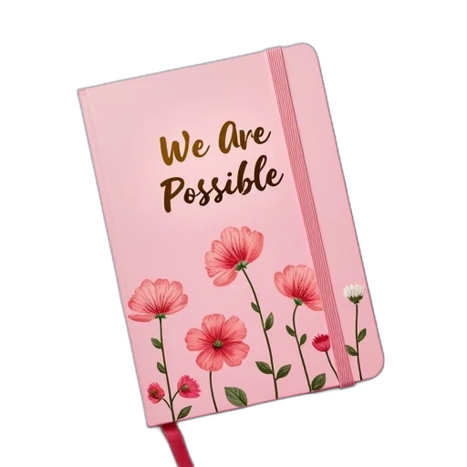 umbrella, flower, pastel, pink, notebook, floral, pattern, cover transparent PNG cut-out