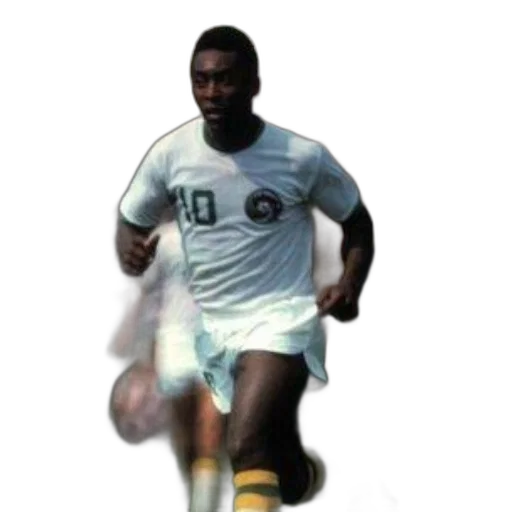 photorealistic, poster, featuring, soccer, player, action, name, pele transparent PNG cut-out