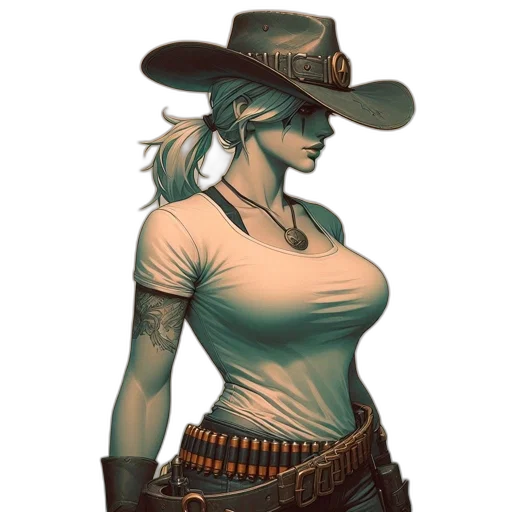 hat, weapon, staff, comic book art, concept art, fantasy art, pixel art, earth tones transparent PNG cut-out