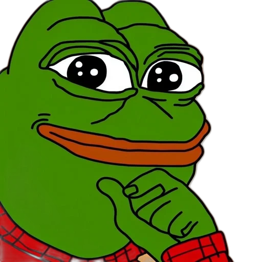 face, anthropomorphic, frog, thoughtful, gaze, wears, red, black transparent PNG cut-out
