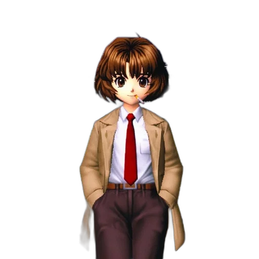 staff, jacket, robot, umbrella, pixel art, anime, concept art, 3d render transparent PNG cut-out