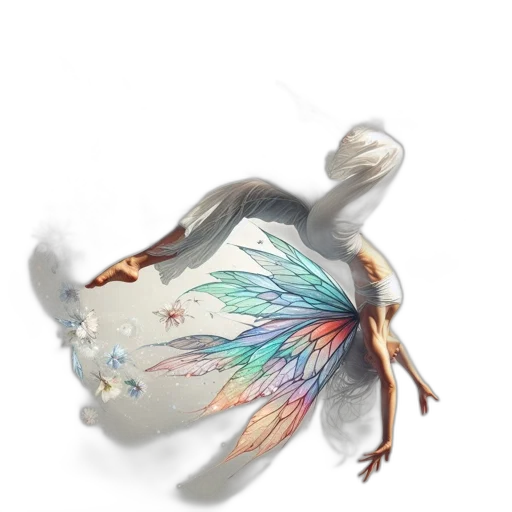 dragon, creature, hair, jewelry, concept art, fantasy art, watercolor, 3d render transparent PNG cut-out