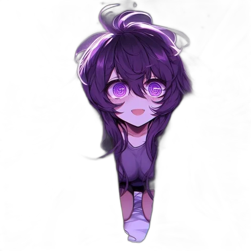 staff, creature, hair, face, anime, pixel art, concept art, cartoon transparent PNG cut-out