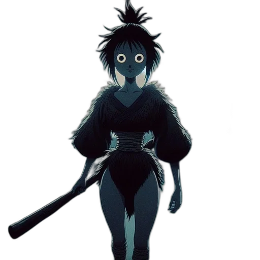 mask, creature, staff, animal, concept art, anime, fantasy art, 3d render transparent PNG cut-out