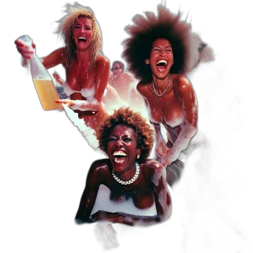 hair, concept art, comic book art, fire, people, celebrate, aboard, yacht transparent PNG cut-out