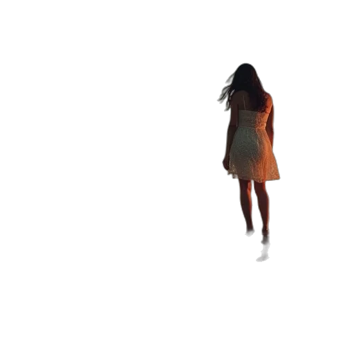 dress, jacket, hair, shoes transparent PNG cut-out