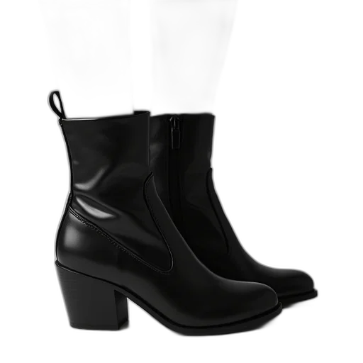 shoes, monochrome, person, ankle, boot, black, white transparent PNG cut-out