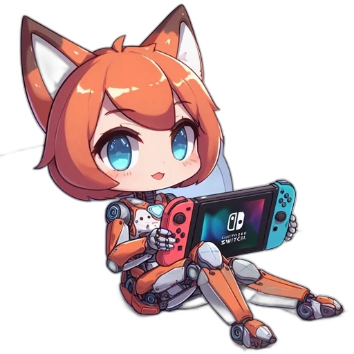 robot, weapon, animal, staff, pixel art, concept art, anime, cyberpunk transparent PNG cut-out