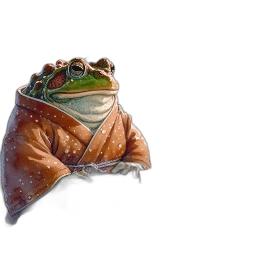 jacket, hat, creature, animal, concept art, photorealistic, watercolor, 3d render transparent PNG cut-out