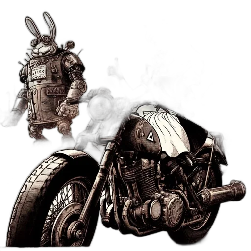 weapon, concept art, comic book art, fantasy art, photorealistic, monochrome, illustration, features transparent PNG cut-out