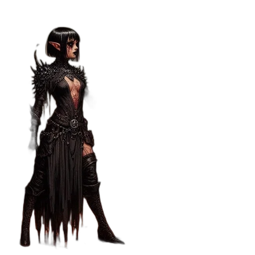 mask, staff, concept art, fantasy art, pixel art, 3d render, dark, woman transparent PNG cut-out