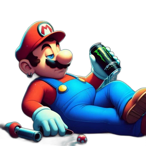 bottle, weapon, staff, 3d render, concept art, pixel art, photorealistic, mario transparent PNG cut-out