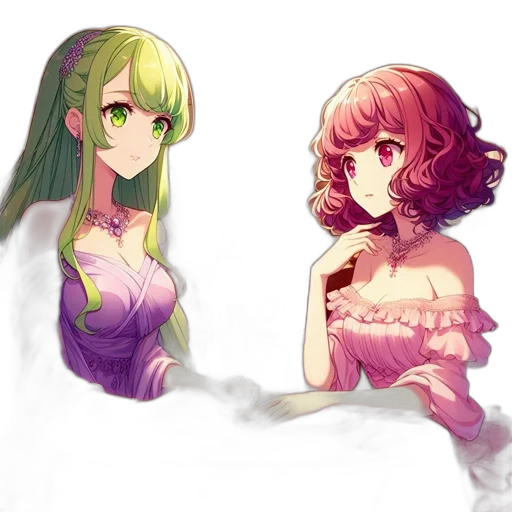 dress, pixel art, fantasy art, anime, concept art, fire, green, pastel transparent PNG cut-out