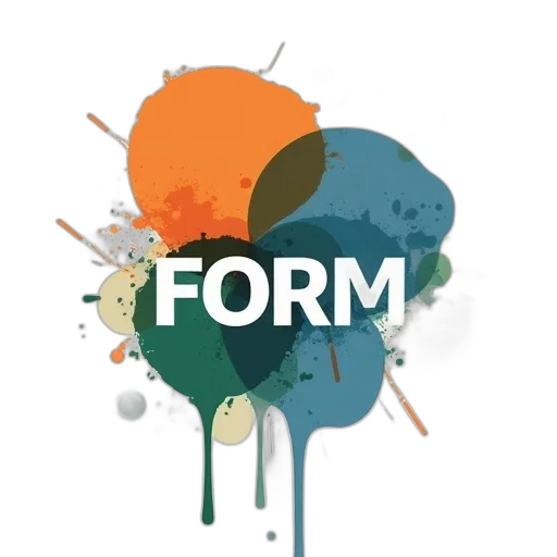 3d render, colorful, stylized, abstract, design, variety, colors, including transparent PNG cut-out