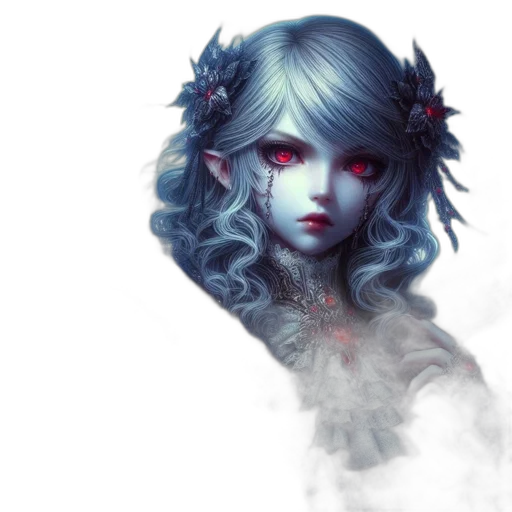face, mask, fantasy art, concept art, photorealistic, pixel art, blue, dark transparent PNG cut-out