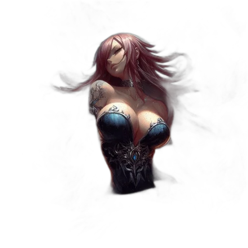 dress, face, robot, crown, fantasy art, concept art, photorealistic, cyberpunk transparent PNG cut-out