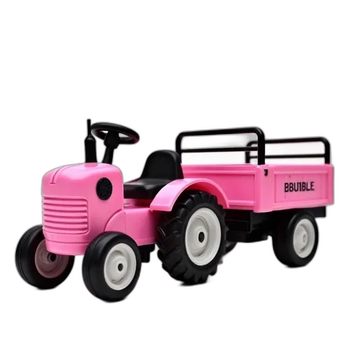 car, weapon, robot, 3d render, pink, toy, tractor, trailer transparent PNG cut-out
