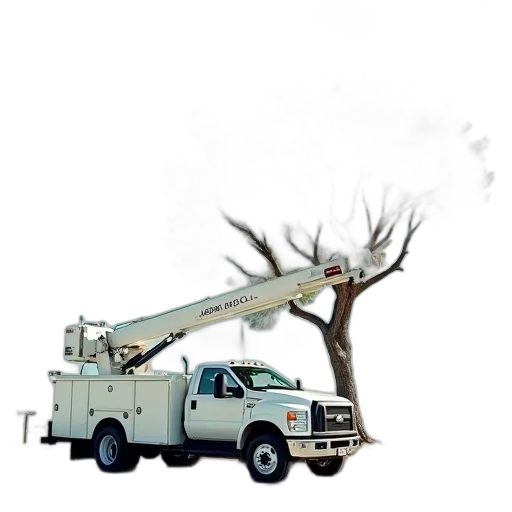 staff, tree, photorealistic, concept art, white, utility, truck, cherry transparent PNG cut-out