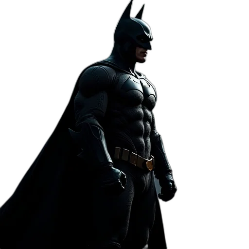comic book art, concept art, 3d render, photorealistic, batman, superman, wallpaper, dark transparent PNG cut-out