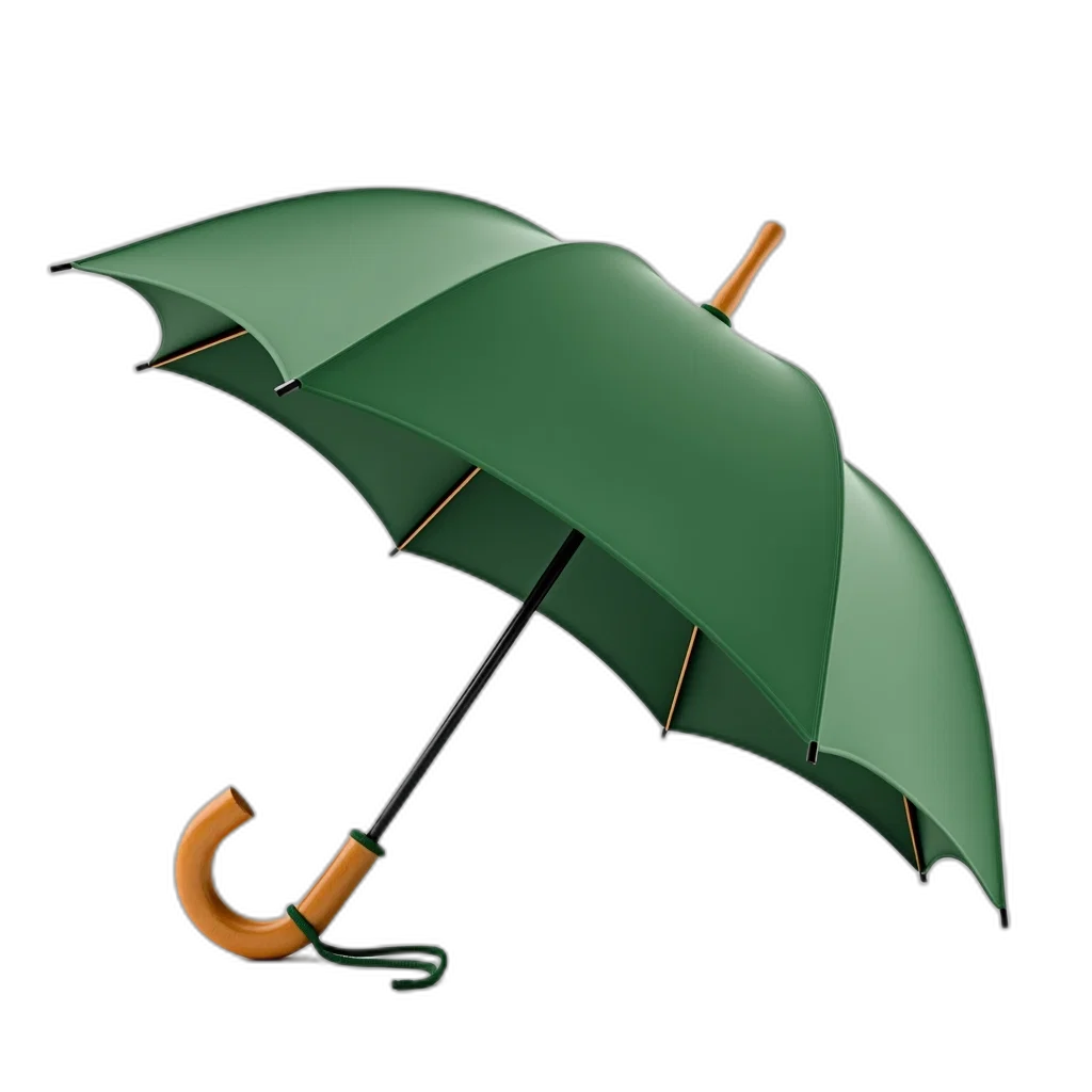 umbrella, staff, hat, weapon, 3d render, photorealistic, concept art, pixel art transparent PNG cut-out