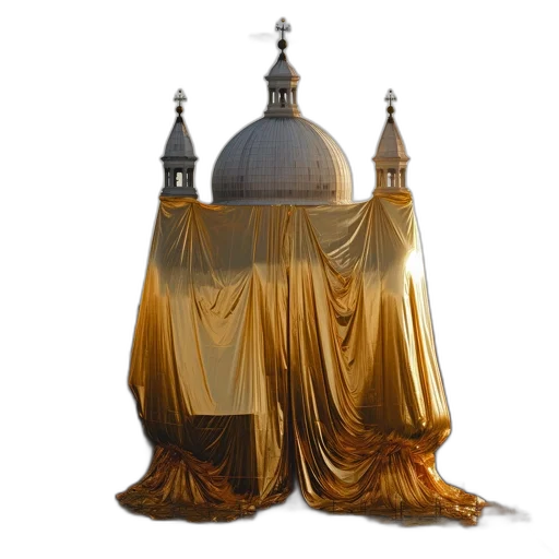 crown, dress, umbrella, concept art, 3d render, photorealistic, golden, grand transparent PNG cut-out