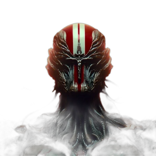 mask, robot, face, creature, concept art, cyberpunk, fantasy art, comic book art transparent PNG cut-out