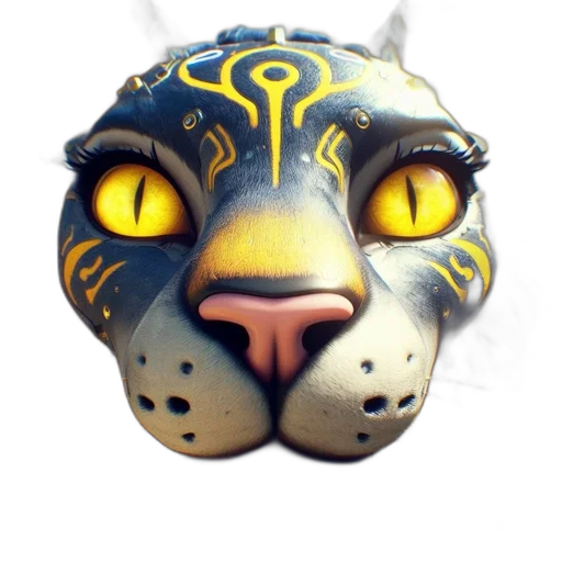 mask, dragon, creature, animal, fantasy art, 3d render, concept art, photorealistic transparent PNG cut-out