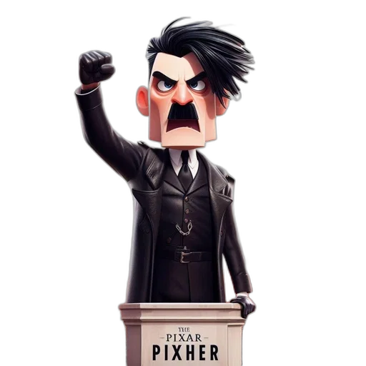 concept art, 3d render, cartoon, comic book art, poster, pixar, movie, stern-faced transparent PNG cut-out