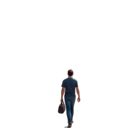 robot, staff, creature, jacket transparent PNG cut-out