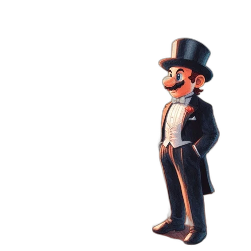 staff, hat, mask, robot, 3d render, concept art, pixel art, cartoon transparent PNG cut-out