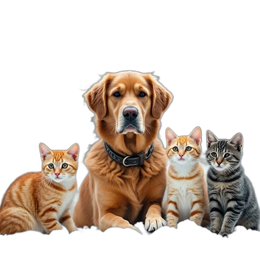 animal, staff, photorealistic, pixel art transparent PNG cut-out