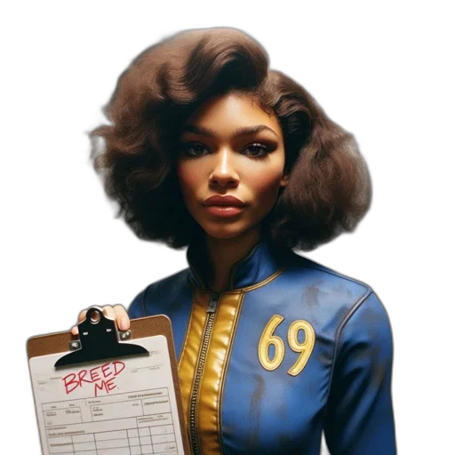 hair, jacket, staff, concept art, comic book art, photorealistic, 3d render, woman transparent PNG cut-out