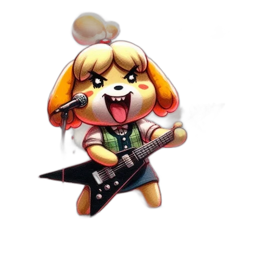 staff, weapon, animal, jacket, pixel art, concept art, 3d render, cartoon transparent PNG cut-out