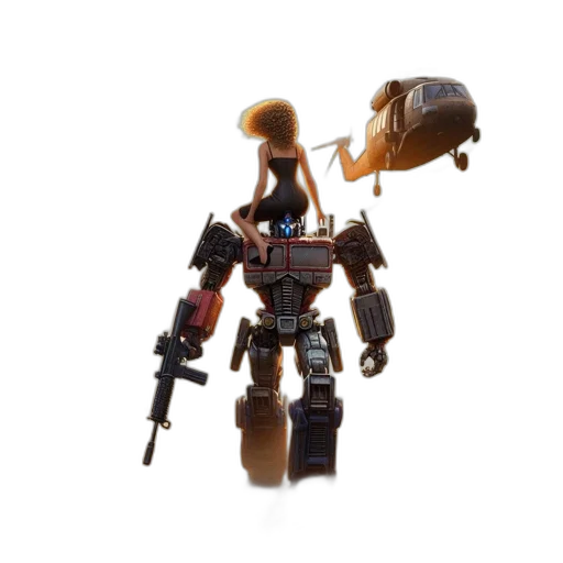robot, weapon, animal, creature, concept art, 3d render, dramatic, scene transparent PNG cut-out