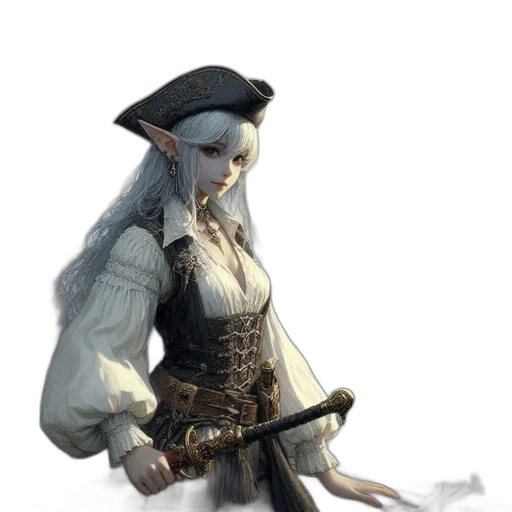 staff, sword, weapon, dress, fantasy art, concept art, 3d render, photorealistic transparent PNG cut-out