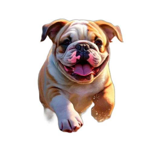 animal, staff, creature, face, photorealistic, 3d render, pixel art, bulldog transparent PNG cut-out