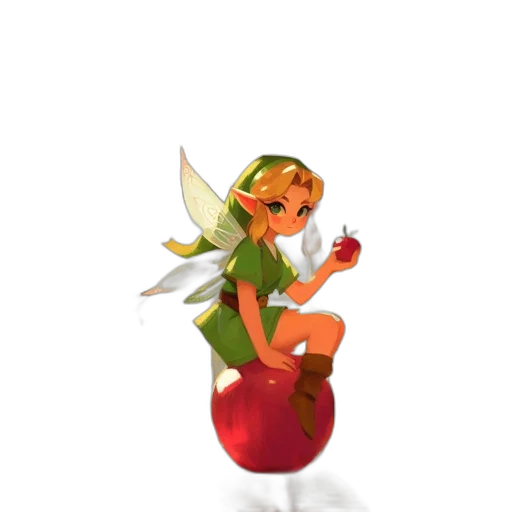 staff, pixel art, concept art, 3d render, fantasy art, young, woman, elfin transparent PNG cut-out
