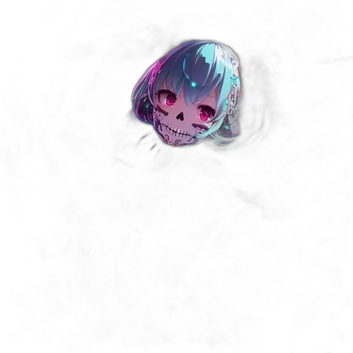 mask, creature, face, robot, concept art, anime, pixel art, 3d render transparent PNG cut-out