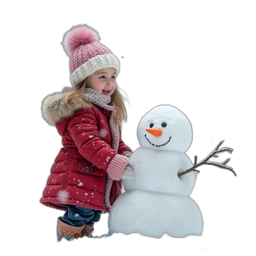 3d render, photorealistic, snow, little transparent PNG cut-out