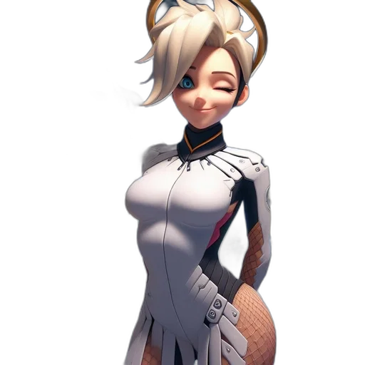 dress, robot, staff, face, concept art, 3d render, fantasy art, anime transparent PNG cut-out