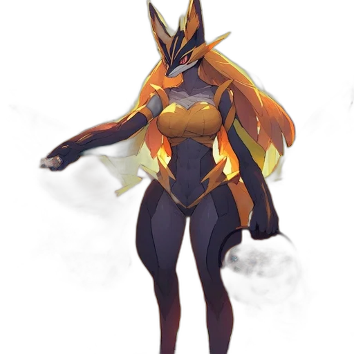 dress, robot, staff, creature, concept art, fantasy art, pixel art, anime transparent PNG cut-out