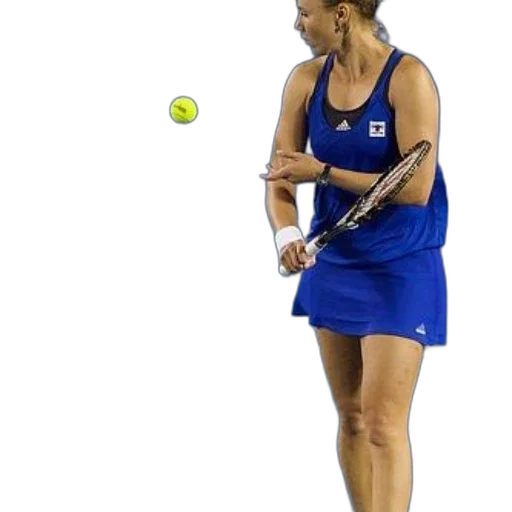 staff, female, tennis, player, blue, outfit, about, hit transparent PNG cut-out